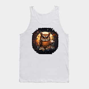 Owl Librarian Tank Top